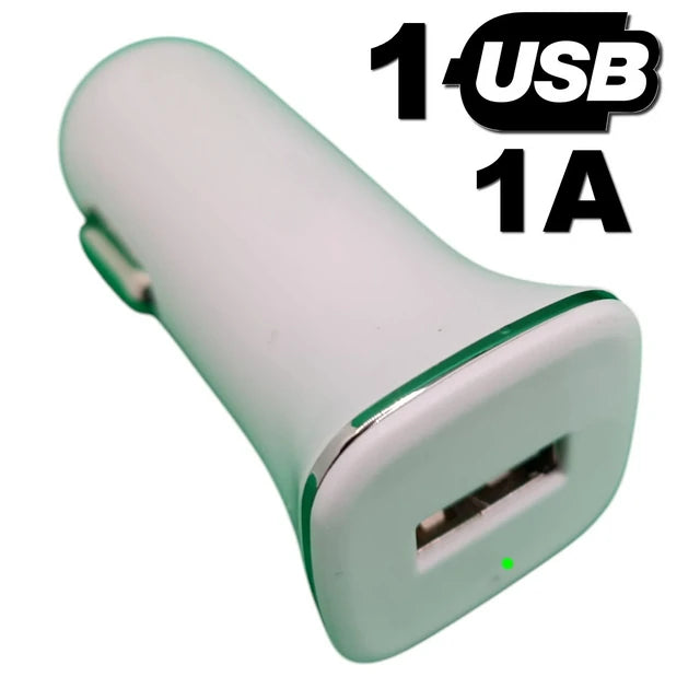 Chargeur voiture sortie 1 USB 1A avec INDICATEUR LED